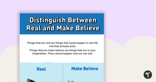 Image of Distinguish Between Real and Make-Believe Poster