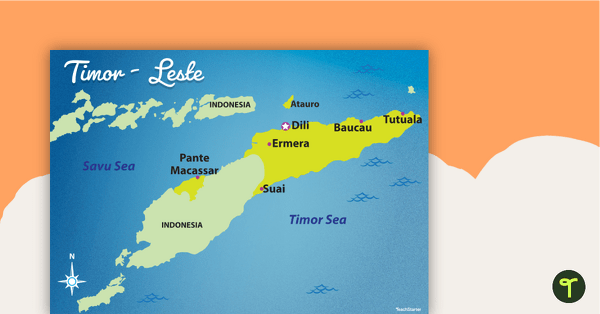 Preview image for Map of Timor-Leste - teaching resource
