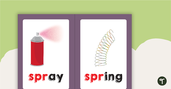 Spr & Spl Blend Flashcards teaching resource