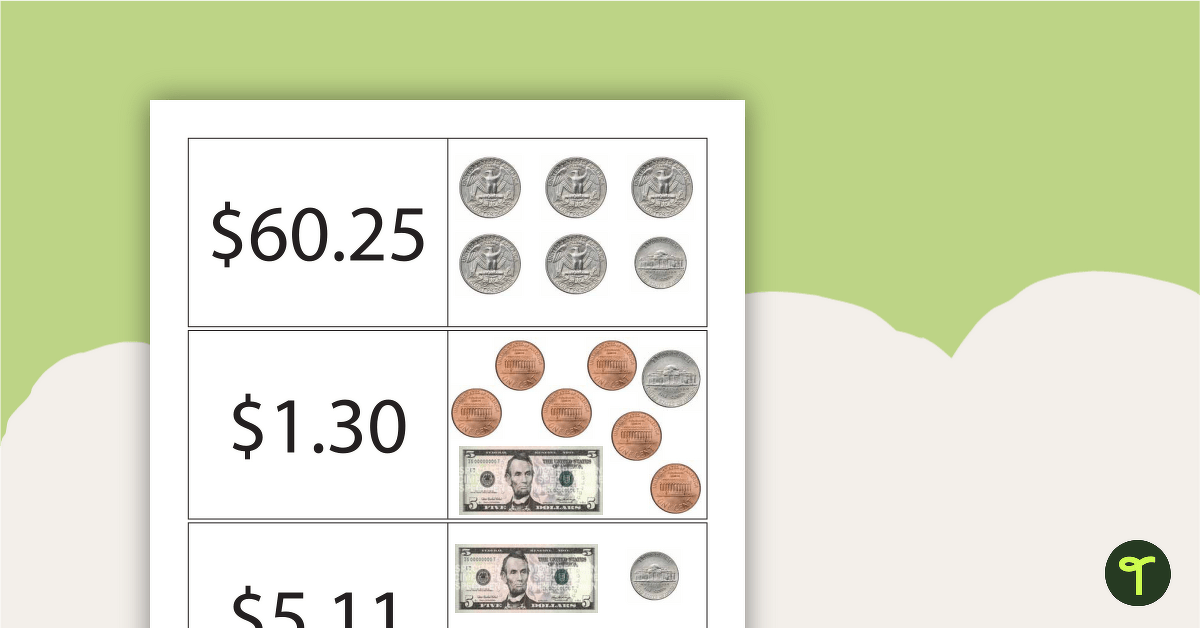 Money Dominoes (US Currency) teaching resource