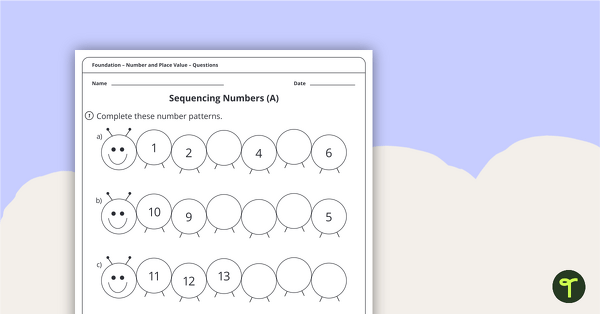 Preview image for Number and Place Value Worksheets - Foundation - teaching resource