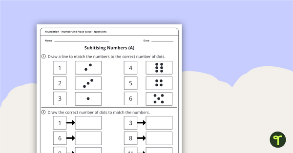 Number and Place Value Worksheets - Foundation teaching resource