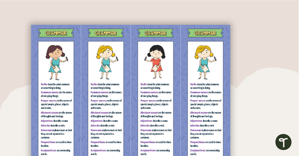 Go to Grammar Bookmarks - Upper Grades teaching resource