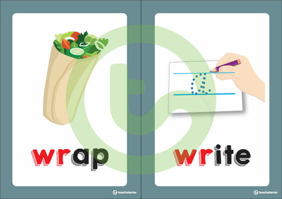 Kn, Ph & Wr Digraph Flashcards teaching resource