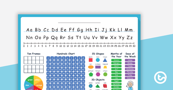 Preview image for Literacy and Numeracy Visual Aid Mat - High Color - teaching resource