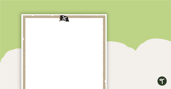 Go to Pirates - Portrait Page Border teaching resource