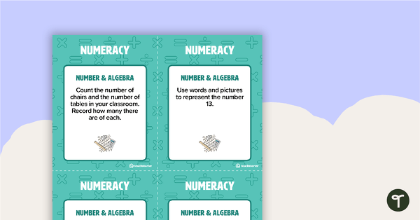 Fast Finisher Numeracy Task Cards - Kindergarten teaching resource