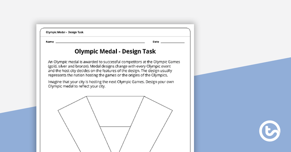 Preview image for Olympic Medal Design Task - teaching resource