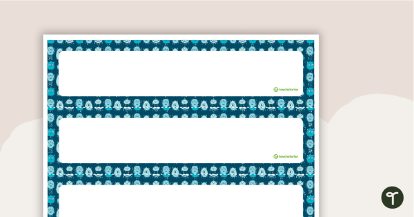 Go to Monster Pattern - Tray Labels teaching resource