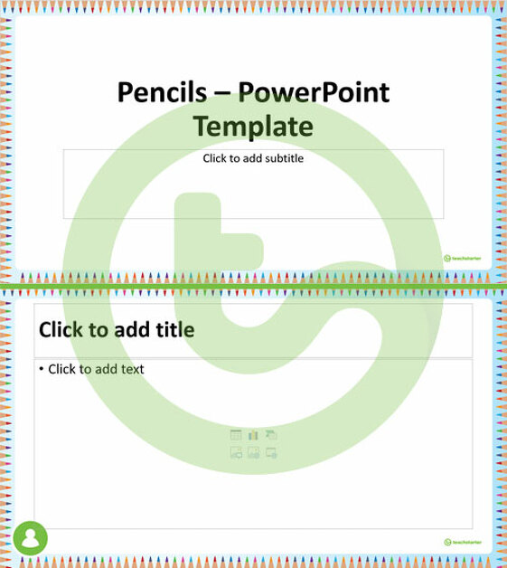 Pencils – PowerPoint Template teaching resource