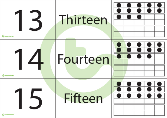 Number, Name and Ten Frame Match-Up Cards 1-30 teaching-resource