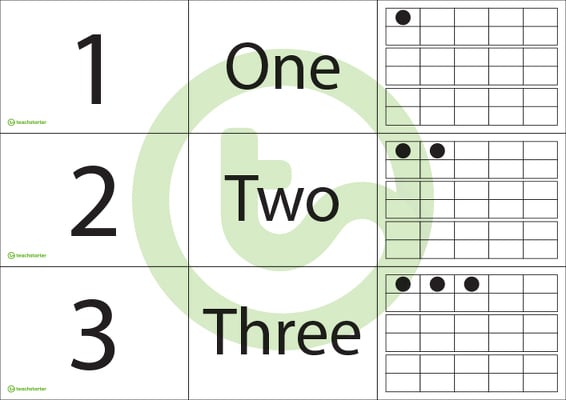 Number, Name and Ten Frame Match-Up Cards 1-30 teaching-resource