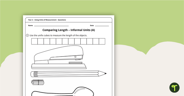 Preview image for Using Units of Measurement Worksheets - Year 2 - teaching resource