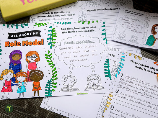 All About My Role Model Mini-Book teaching resource
