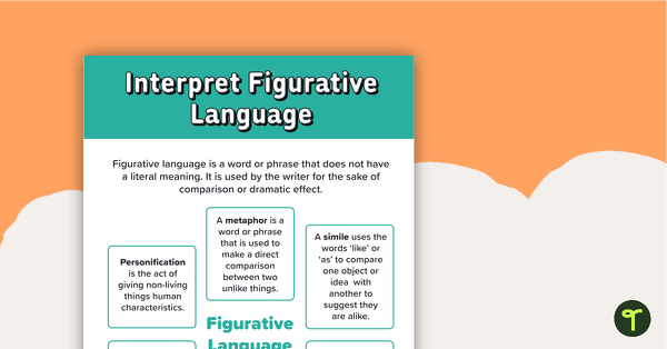 Interpret Figurative Language Poster teaching-resource