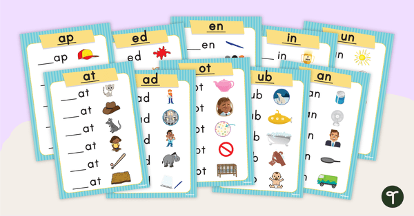 Go to Word Families – Consonant Vowel Consonant (CVC) Words teaching resource