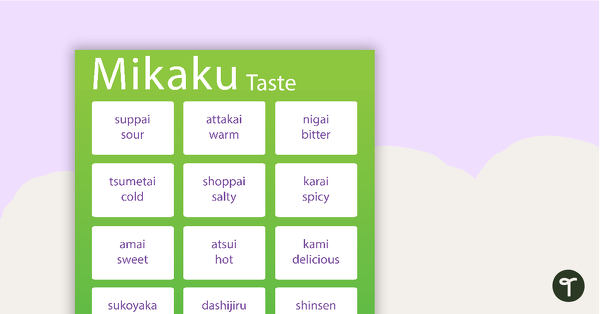 Taste - Japanese Language Poster teaching resource