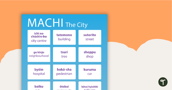 The City - Japanese Language Poster teaching resource
