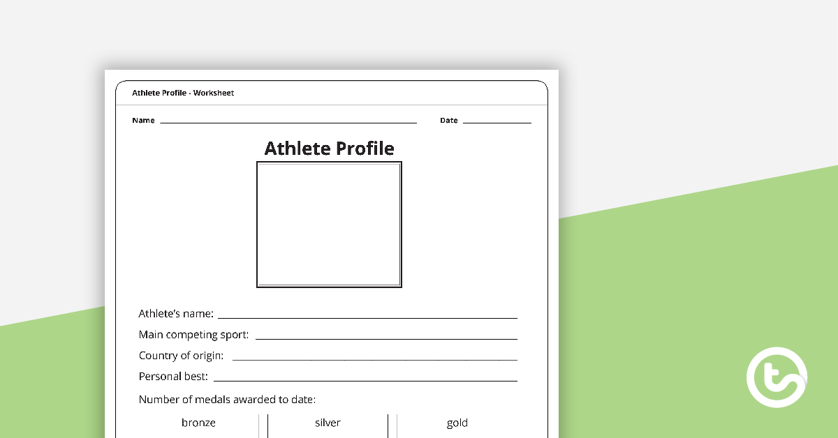 Athlete Profile teaching resource