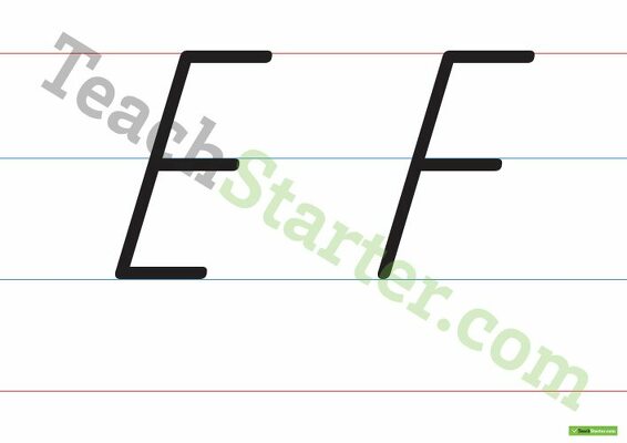 Large Handwriting Charts - Capital Letters teaching resource