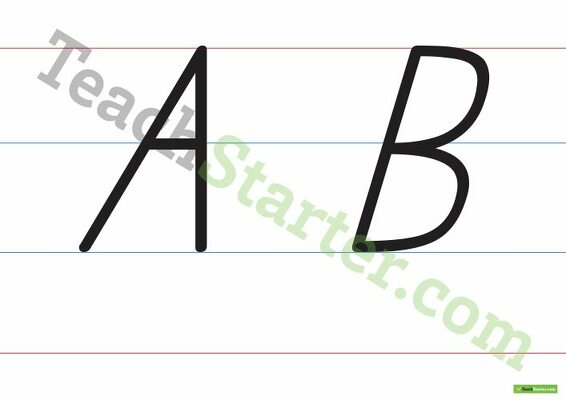 Large Handwriting Charts - Capital Letters teaching resource