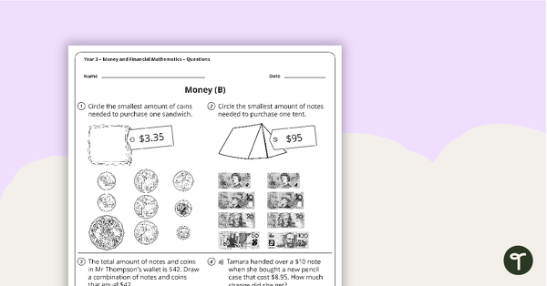 money-and-financial-mathematics-worksheets-year-3-teach-starter