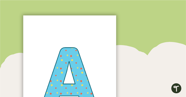 Go to Stars Pattern - Letter, Number, and Punctuation Set teaching resource