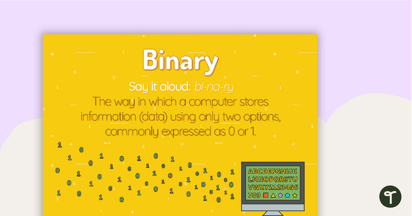 Preview image for Binary Poster - teaching resource