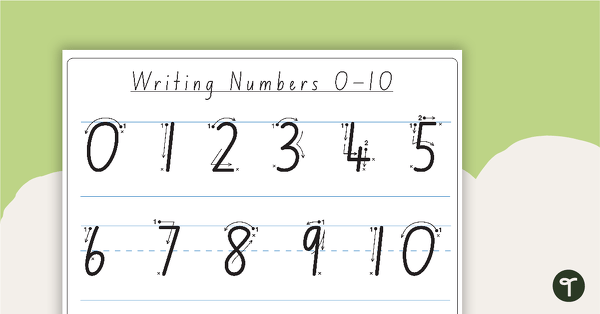 Image of Writing Numbers 0-10