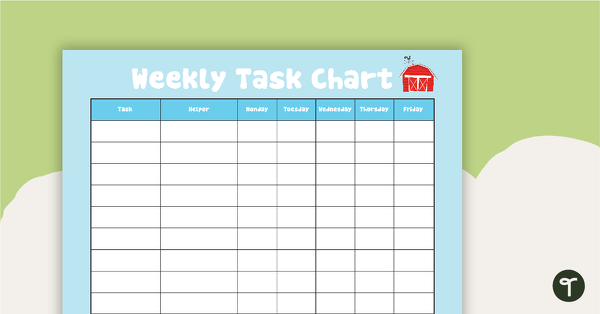Go to Farm Yard - Weekly Task Chart teaching resource