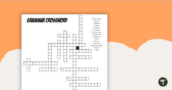 Preview image for Grammar Crossword - teaching resource