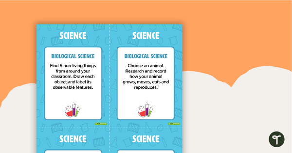 Fast Finisher Science Task Cards - Year 3 teaching resource