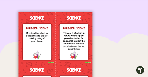Fast Finisher Science Task Cards - Year 4 teaching resource