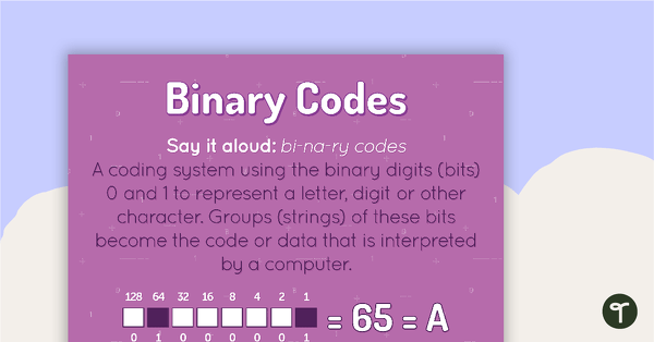 Preview image for Binary Codes Poster - teaching resource