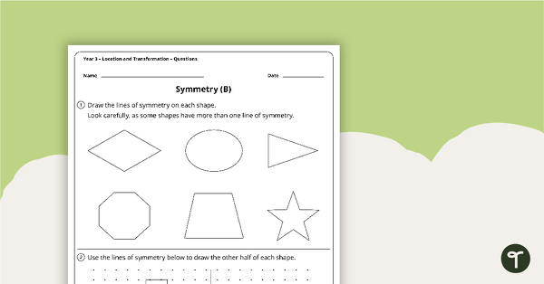 Location and Transformation Worksheets - Year 3 teaching resource