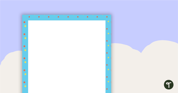 Go to Stars Pattern - Portrait Page Border teaching resource