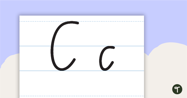 Large Handwriting Charts - Capitals and Lower Case teaching resource
