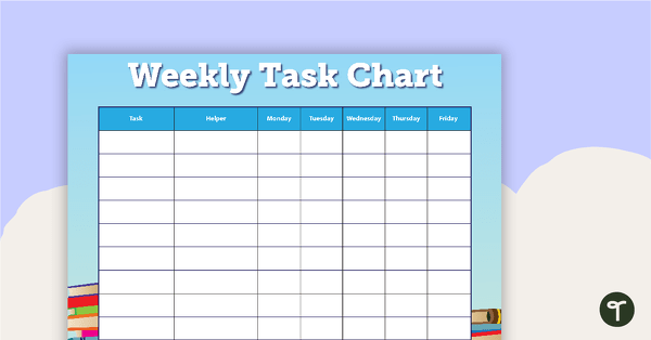 Go to Books - Weekly Task Chart teaching resource