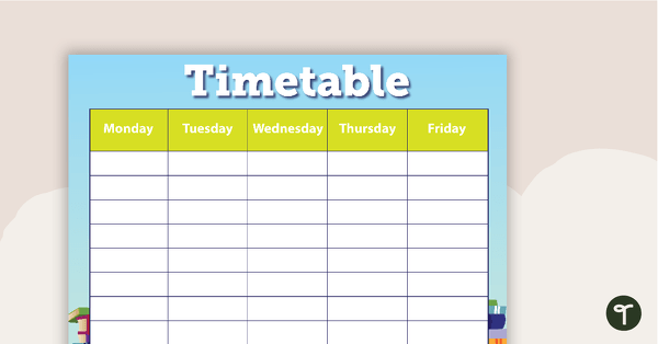 Go to Books - Weekly Timetable teaching resource