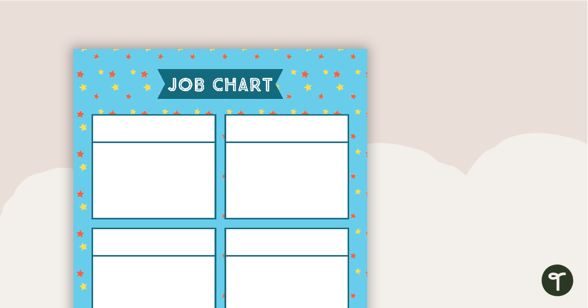 Stars Pattern - Job Chart teaching resource