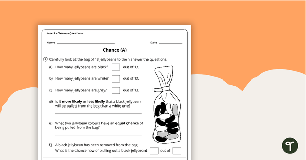 Preview image for Chance Worksheets - Year 3 - teaching resource
