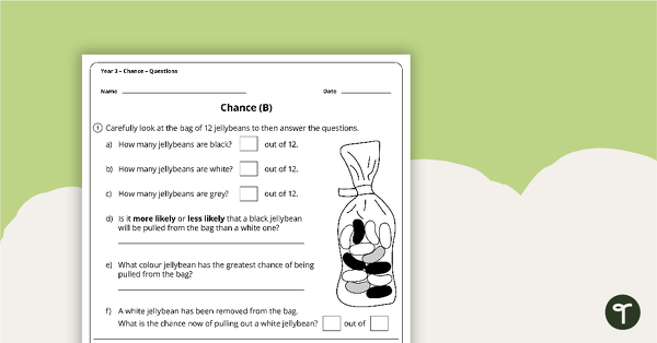 Chance Worksheets - Year 3 teaching resource