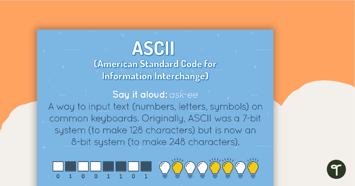 ASCII Poster teaching resource