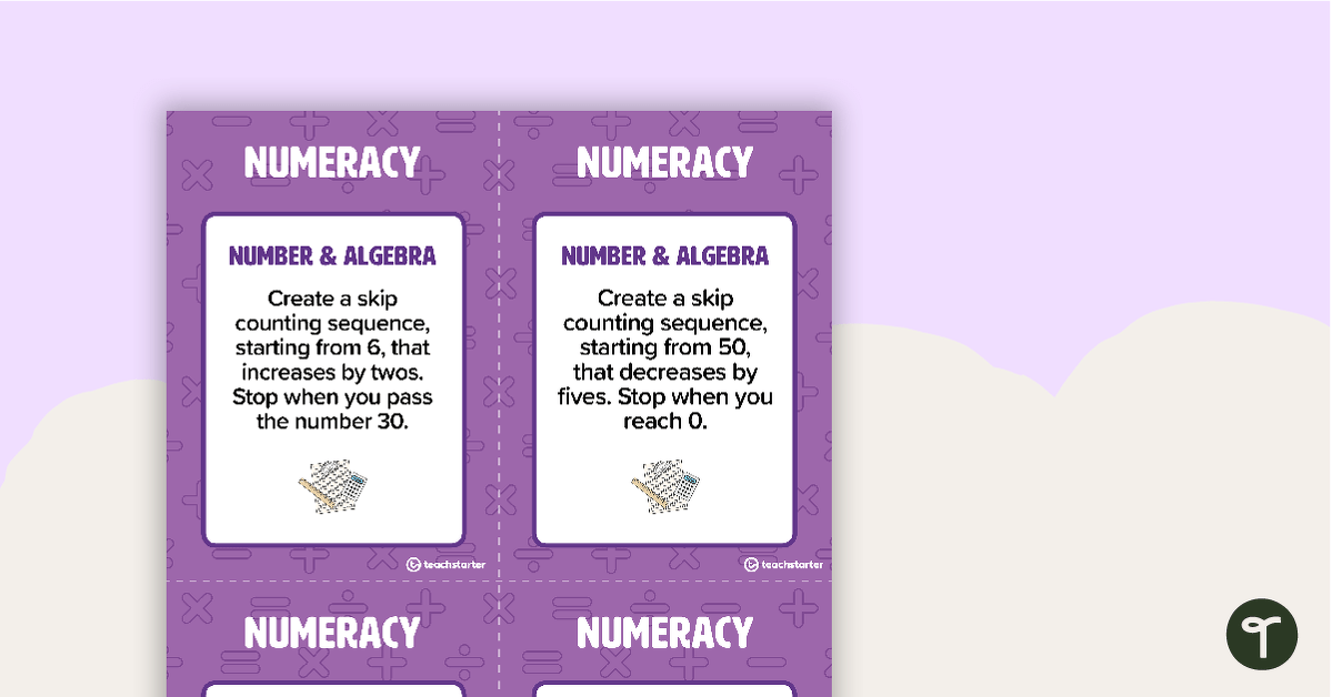 Fast Finisher Numeracy Task Cards - Year 1 teaching resource