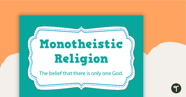 去的一神论宗教海报教学资源