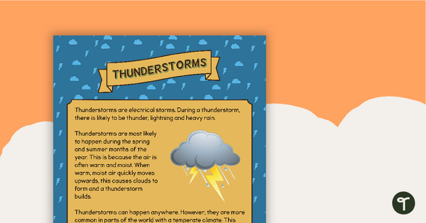 Go to Sequencing Activity - Thunderstorms (Informative Text) teaching resource