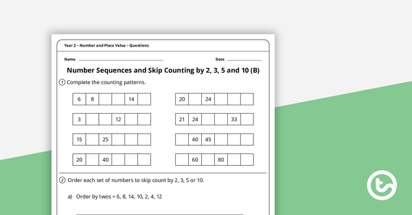 number and place value worksheets year 2 teach starter