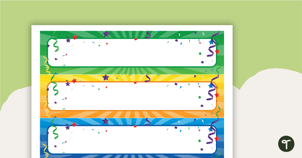 Go to Let's Celebrate - Tray Labels teaching resource
