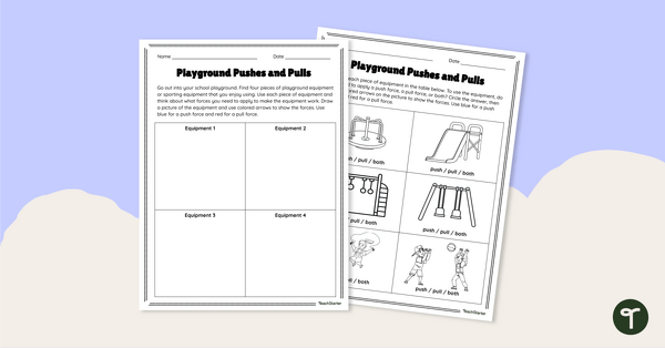 去推和拉,操场部队工作表的教学资源