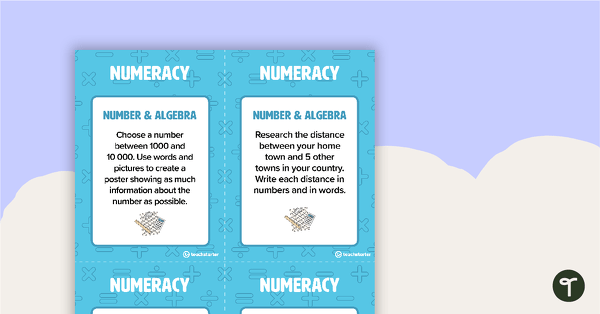 Fast Finisher Numeracy Task Cards - Year 3 teaching resource